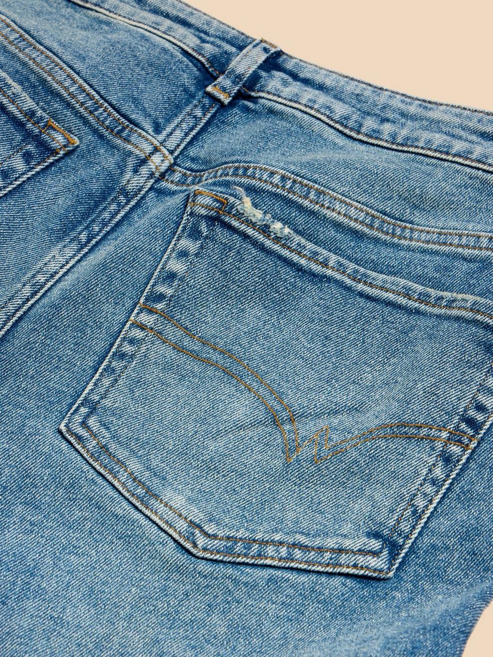 Tilly Tapered Full Length Jean in MID DENIM - FLAT DETAIL