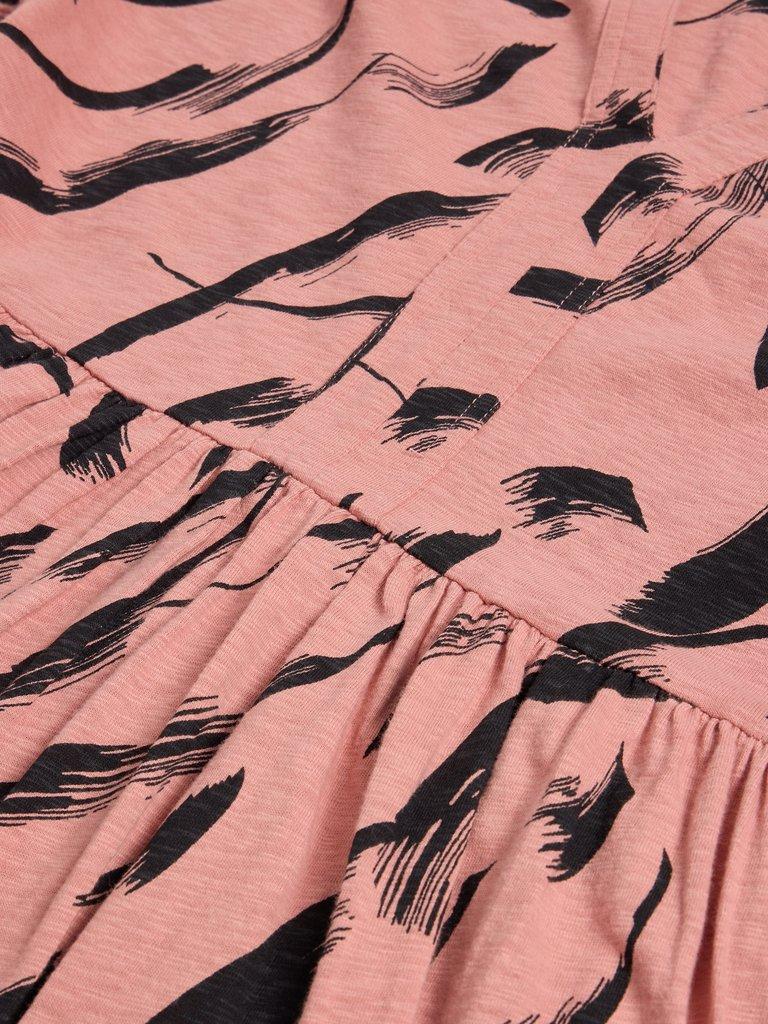Karina Jersey Shirt Dress in PINK PR - FLAT DETAIL