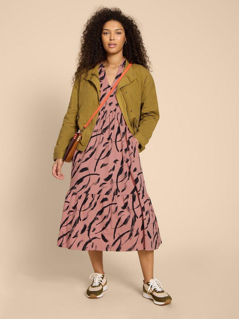 Karina Jersey Shirt Dress in PINK PR - LIFESTYLE