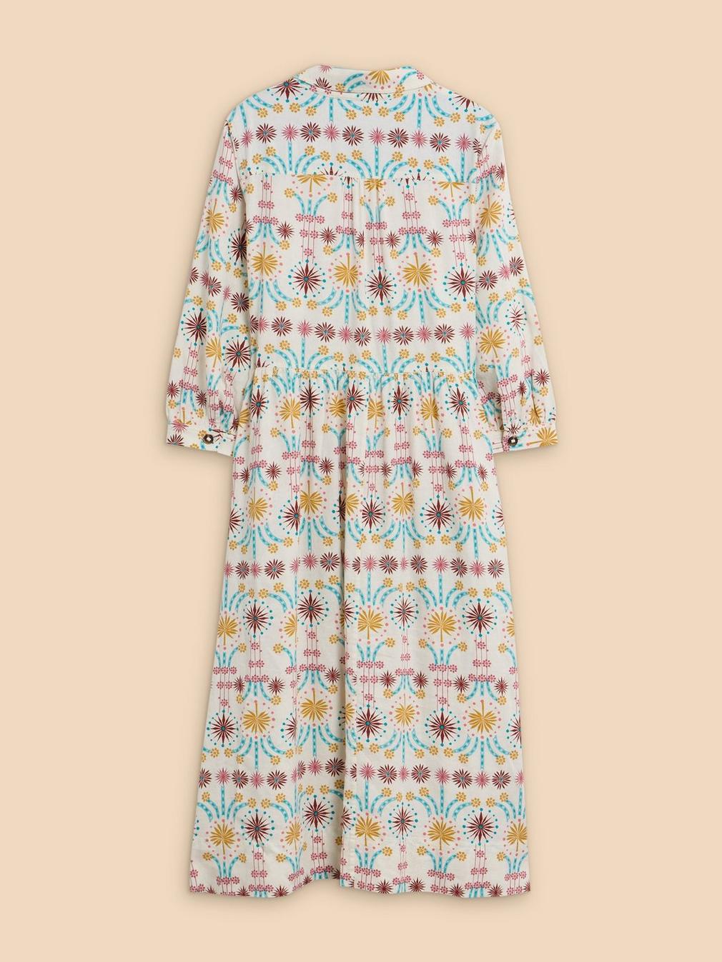 Hayden Linen Blend Shirt Dress in NAT PR - FLAT BACK