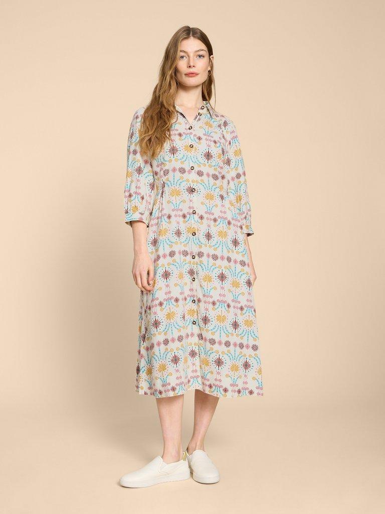 Hayden Linen Blend Shirt Dress in NAT PR - LIFESTYLE