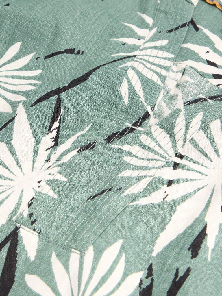 June Shift Linen Dress in GREEN PRINT | White Stuff