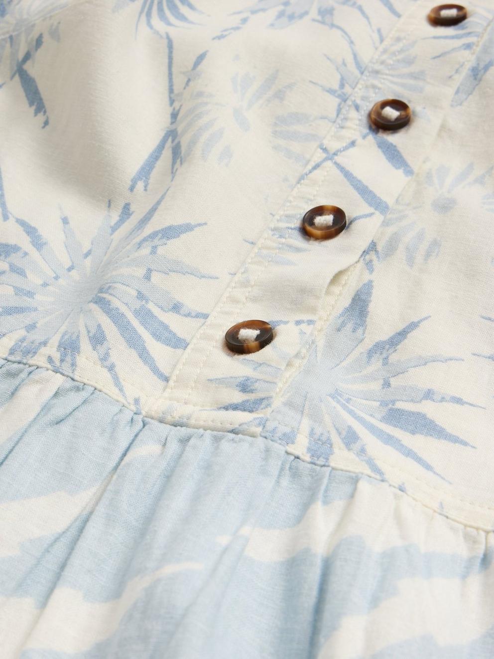 Pip Linen Blend Midi Dress in BLUE PR - FLAT DETAIL