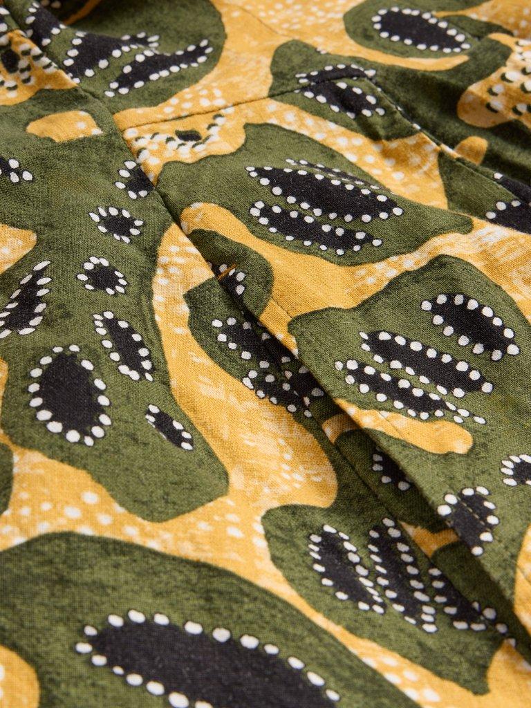 Kate Linen Blend Dress in CHART PR - FLAT DETAIL