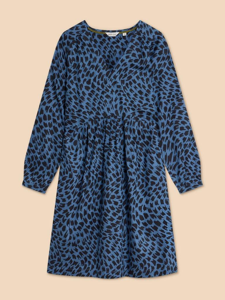 Penelope Eco Vero Print Dress in BLUE PR - FLAT FRONT