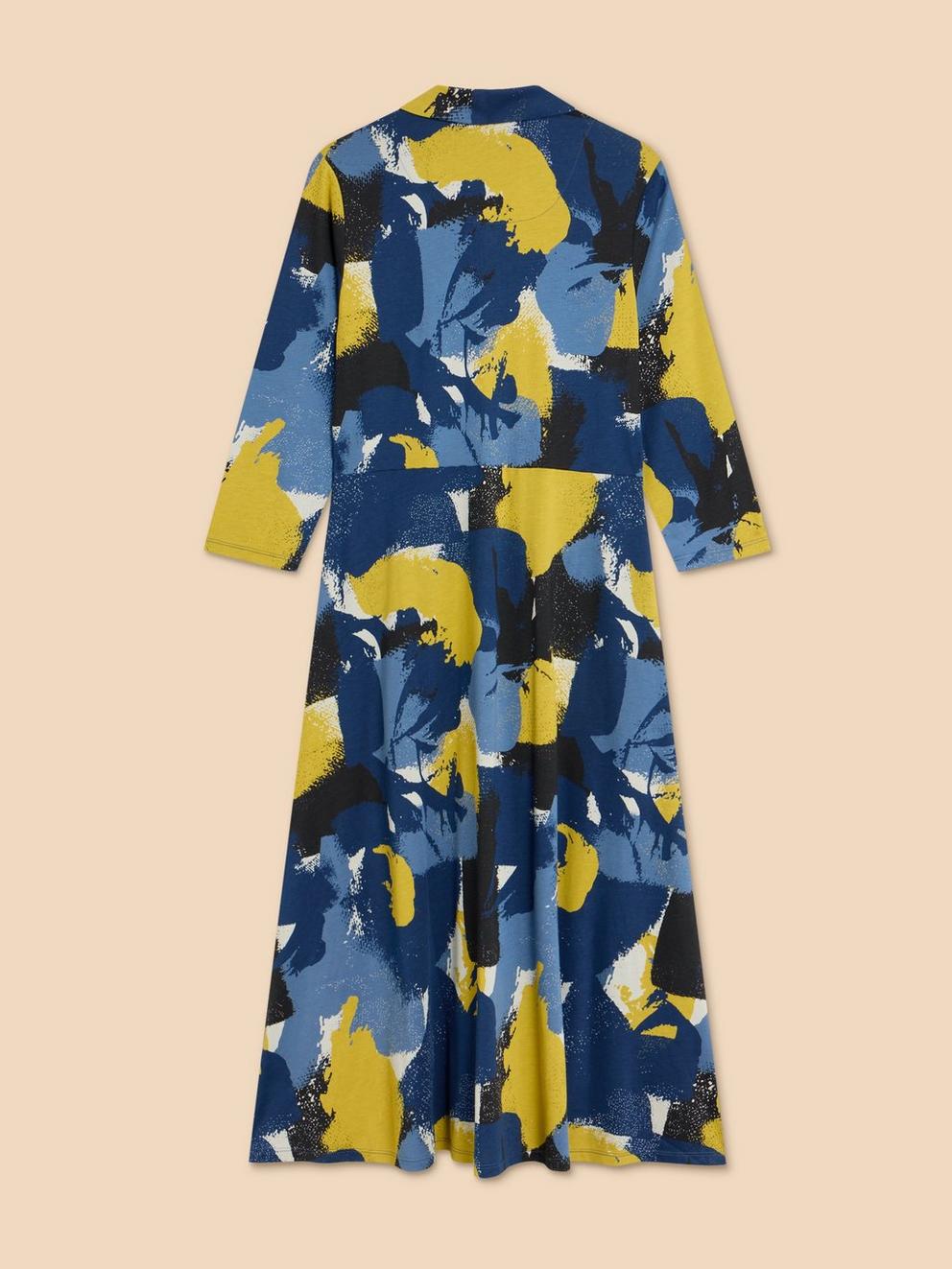 Rua Print Shirt Dress in BLUE PR - FLAT BACK