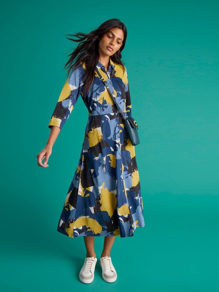 Rua Print Shirt Dress in BLUE PR - MIXED