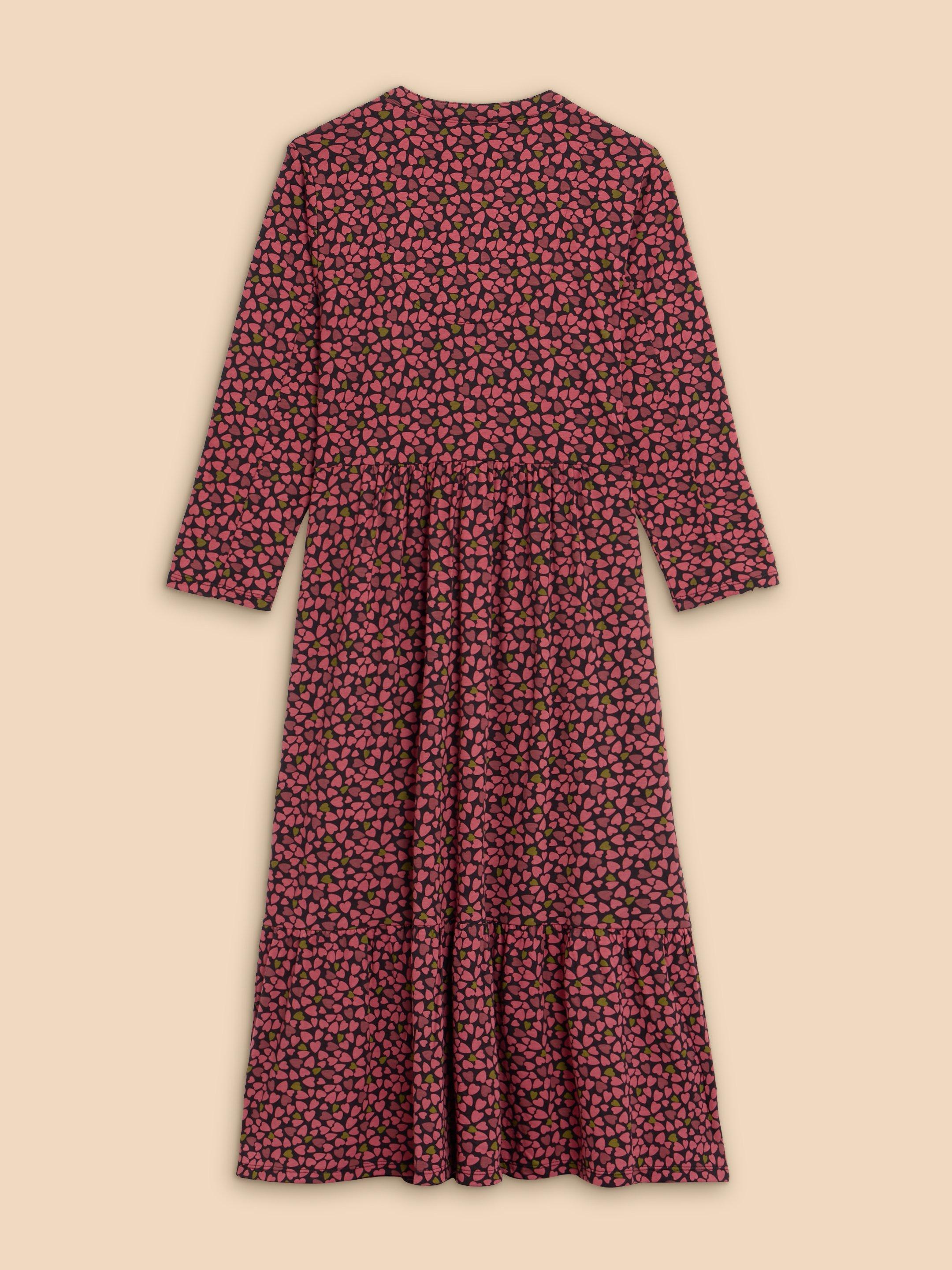 Naya Print Jersey Dress in PINK PR - FLAT BACK