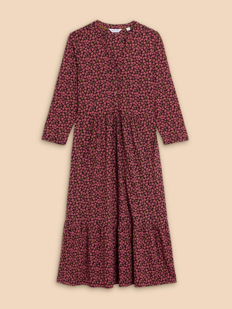 Naya Print Jersey Dress in PINK PR - FLAT FRONT