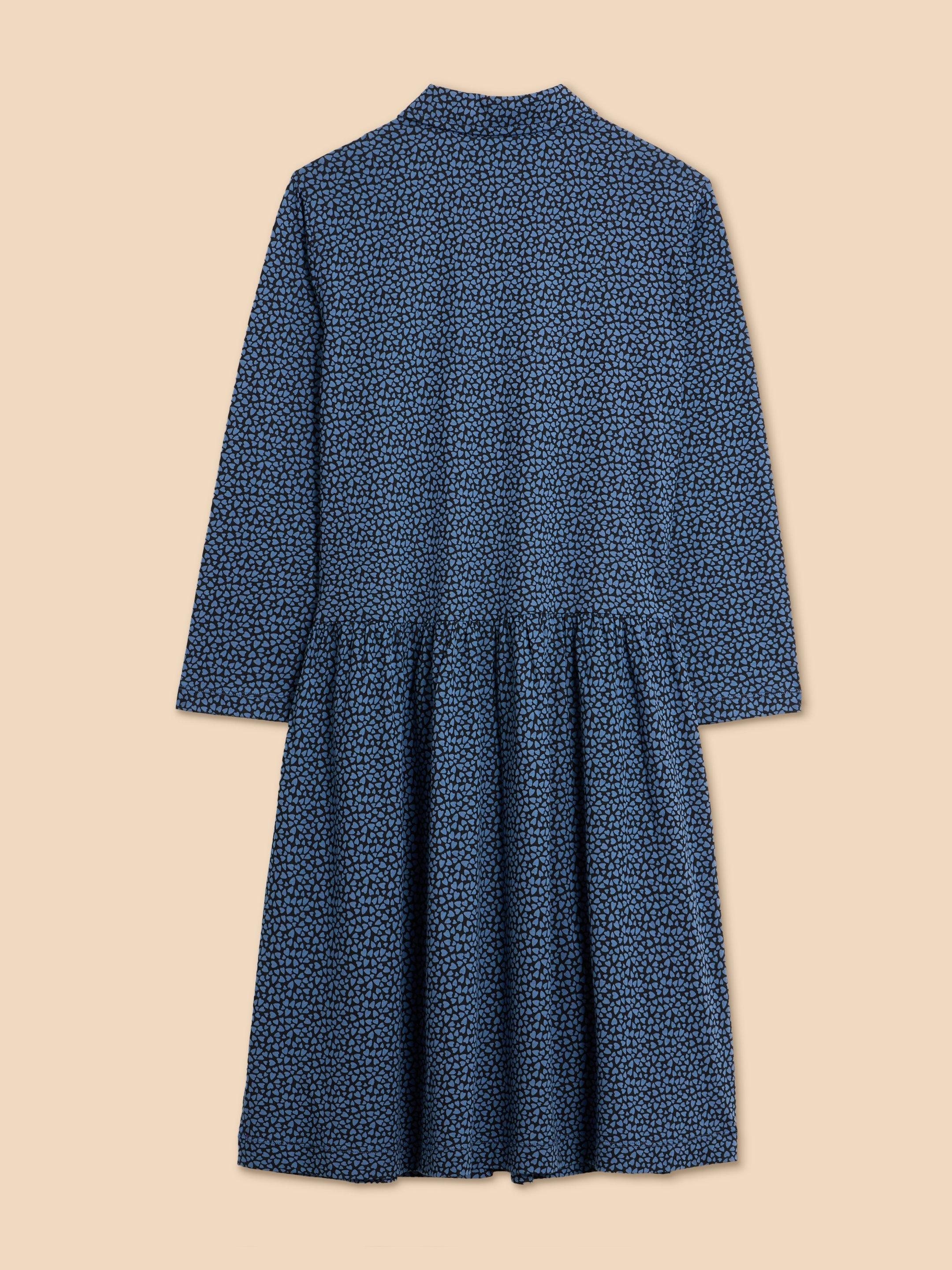 Everly Shirt Dress in BLUE PR - FLAT BACK