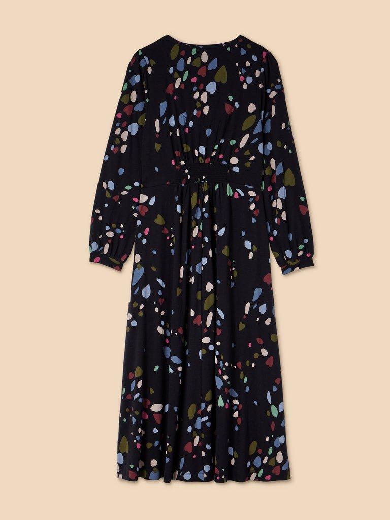 Megan Jersey Midi Dress in BLACK PRINT | White Stuff