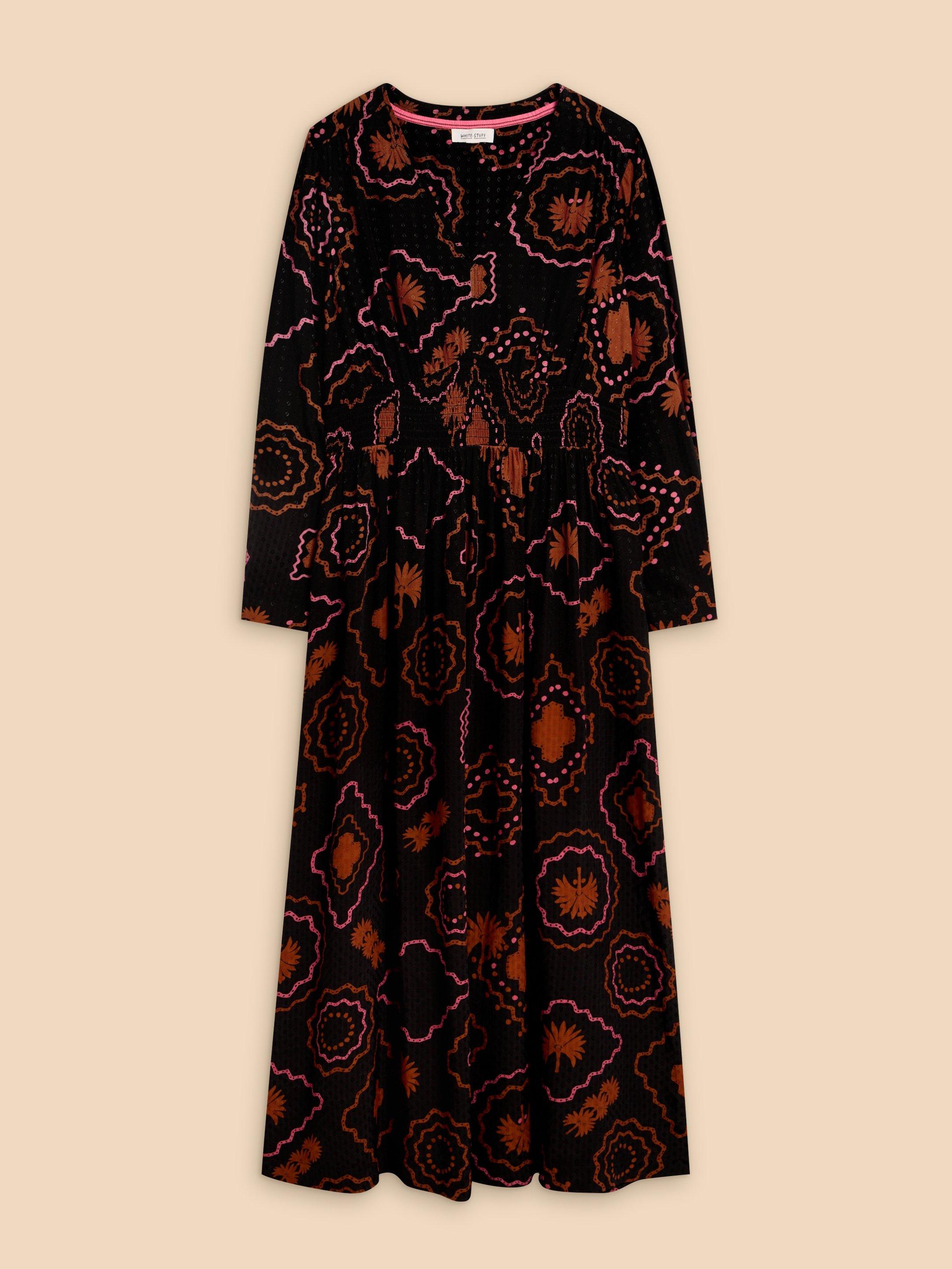 Edie Eco Vero Maxi Dress in BLK PR - FLAT FRONT