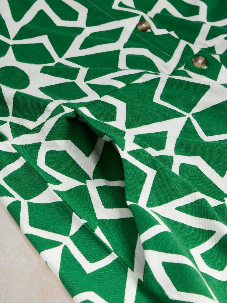 Rua Jersey Print Midi Dress in GREEN PR - FLAT DETAIL