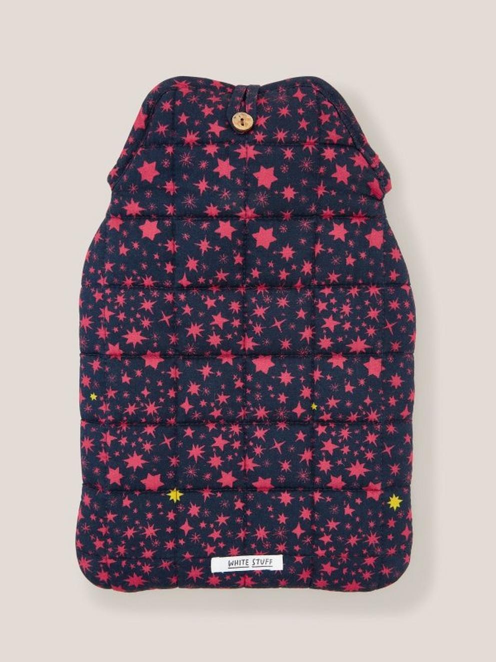 Hot Water Bottle Reversible in NAVY MULTI - FLAT FRONT