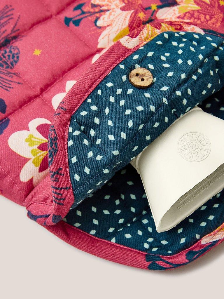 Reversible Hot Water Bottle in PINK MLT - FLAT DETAIL