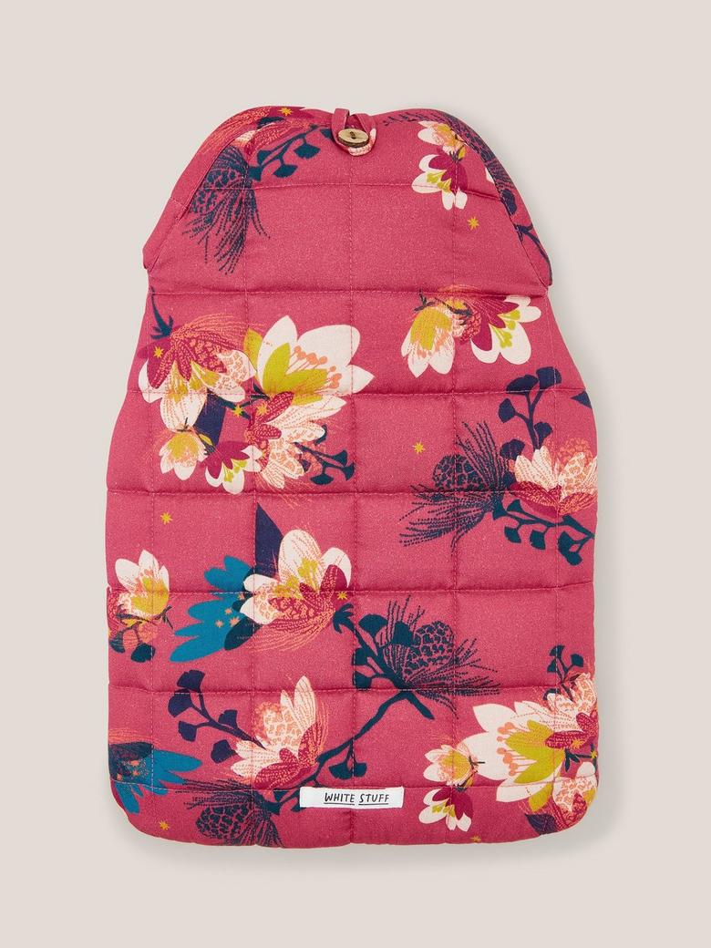 White Stuff Hot Water Bottle Reversible Soft Cotton Cover with Two