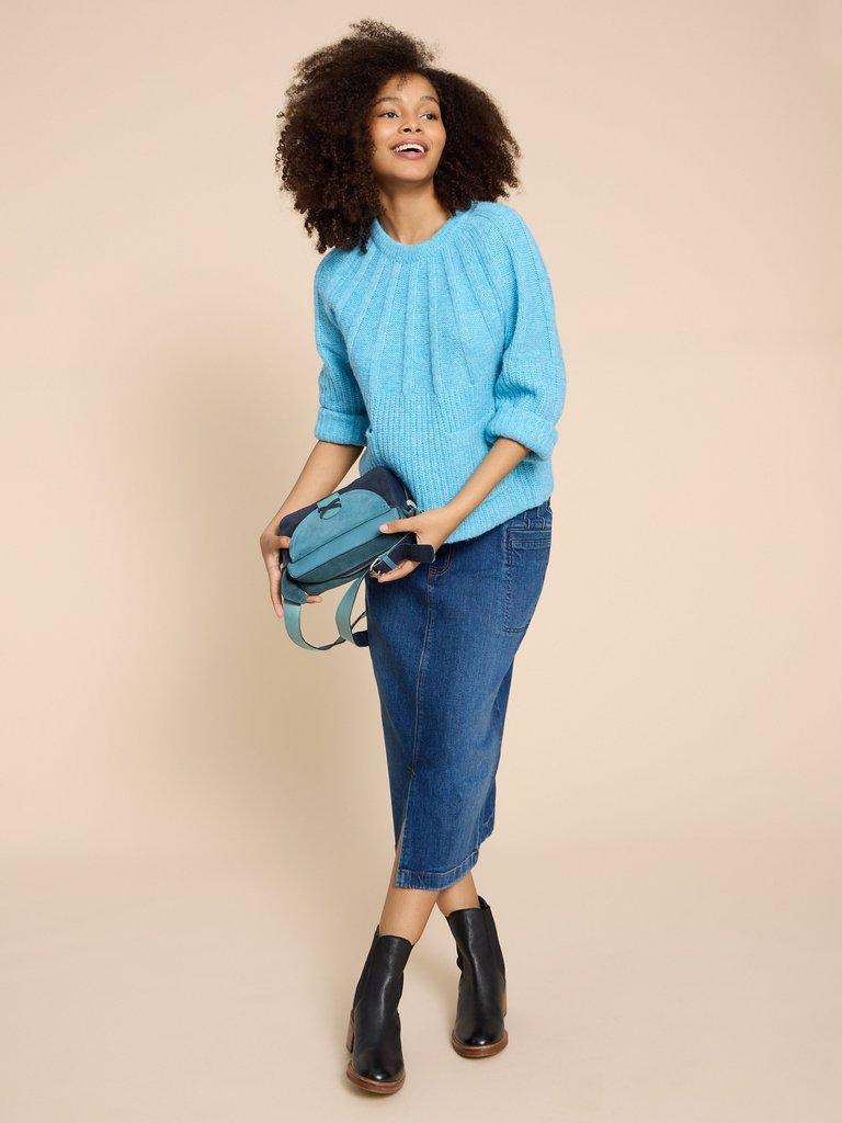 Perfectly Cozy Sweater In Blue – Red Clover