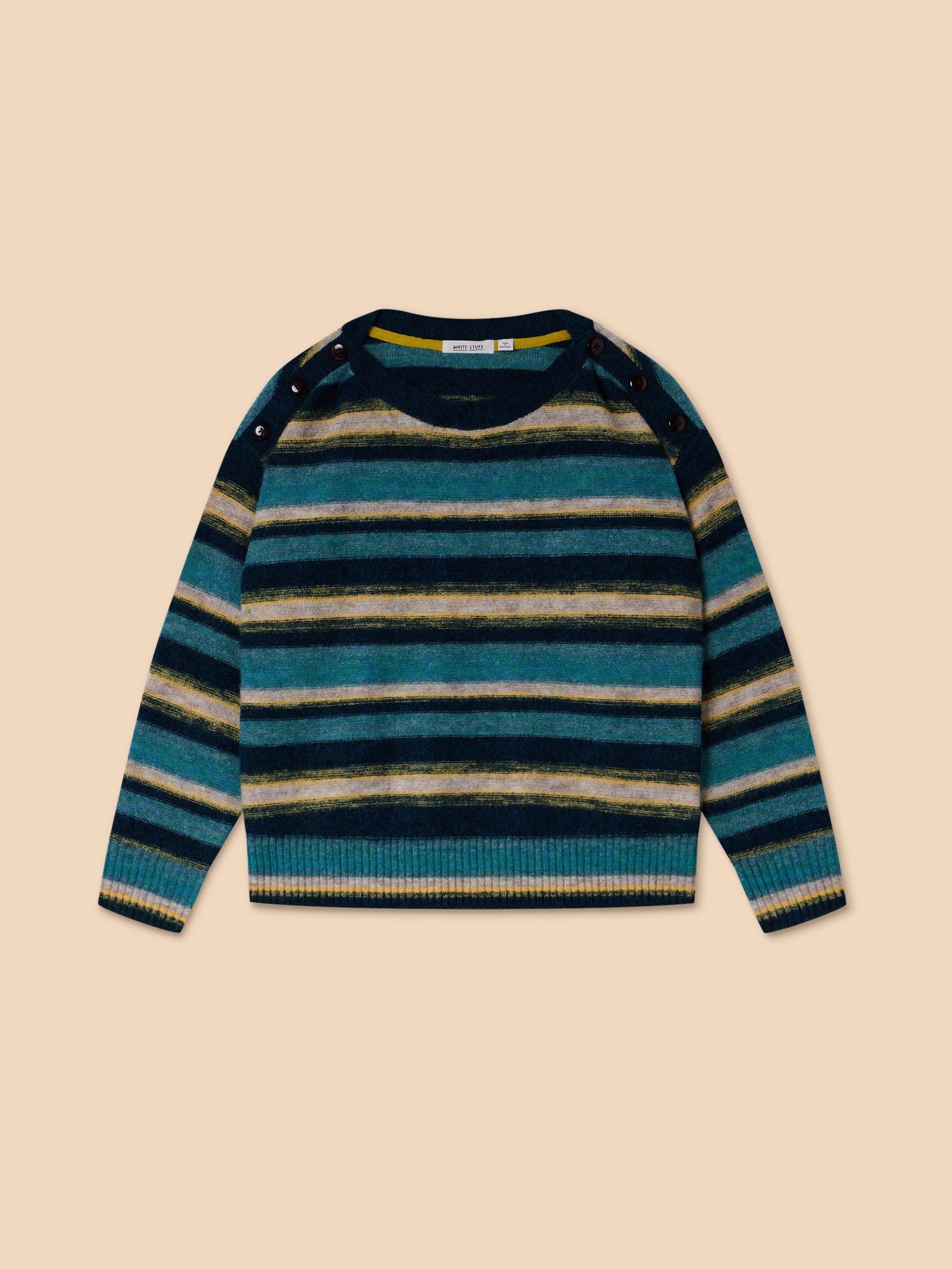 SICILY JUMPER in BLUE MLT - FLAT FRONT