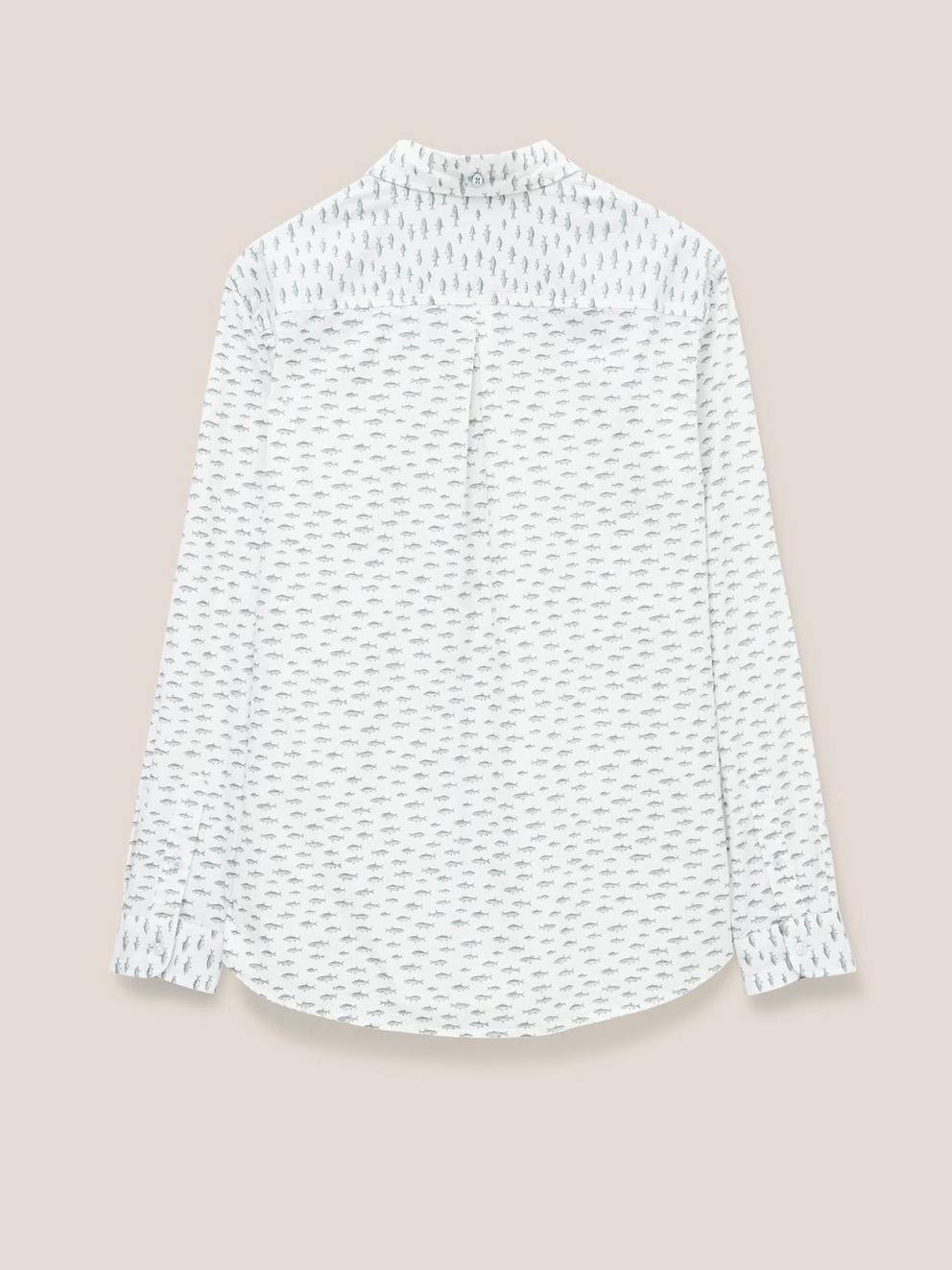 River Fish Printed Shirt in NAT MLT - undefined