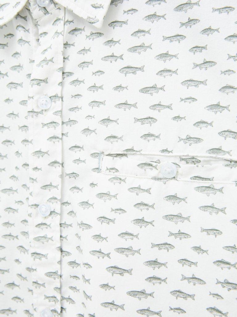 River Fish Printed Shirt in NAT MLT - undefined