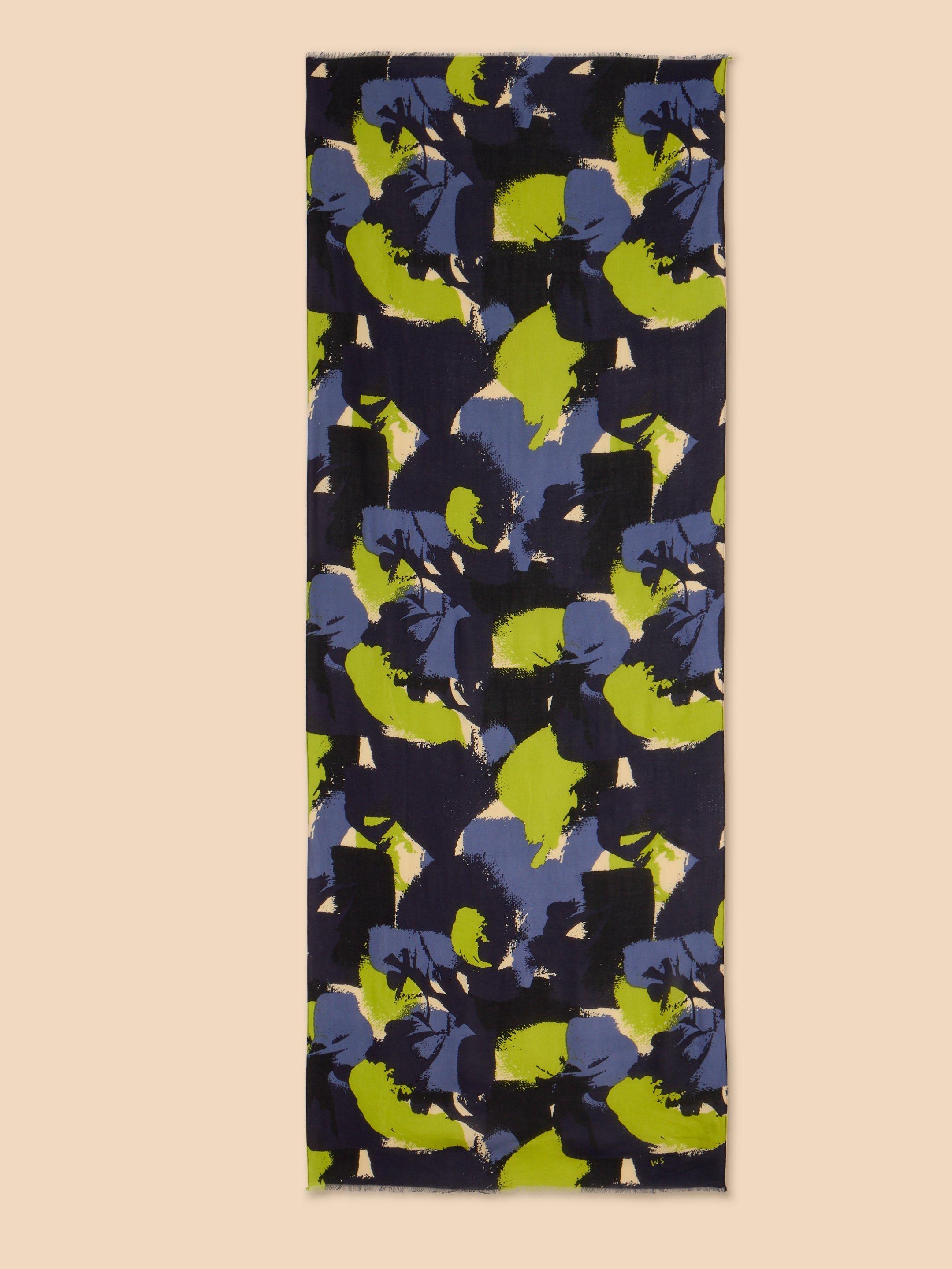 Abstract Eco Vero Scarf in BLUE PR - FLAT BACK