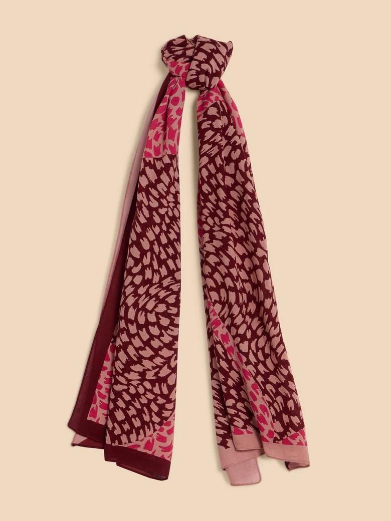 White Stuff Women's Scarf Abstract Heart Printed Casual Ladies Eco Vero Neckwear
