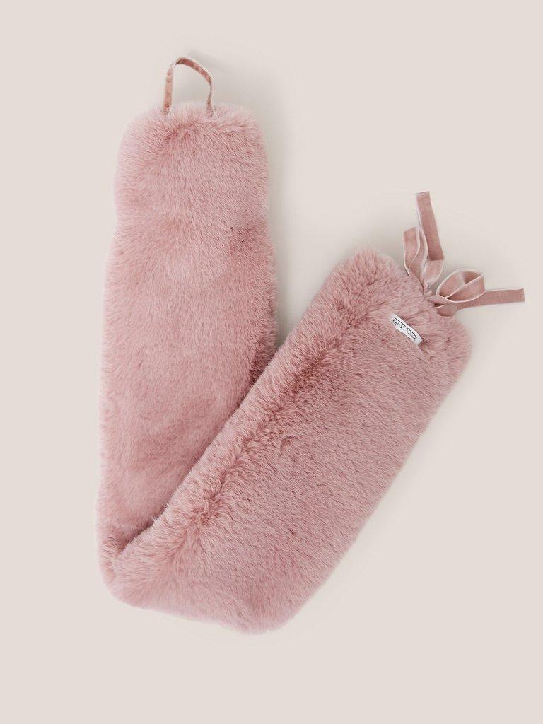 Long Hot Water Bottle in DUS PINK - FLAT BACK