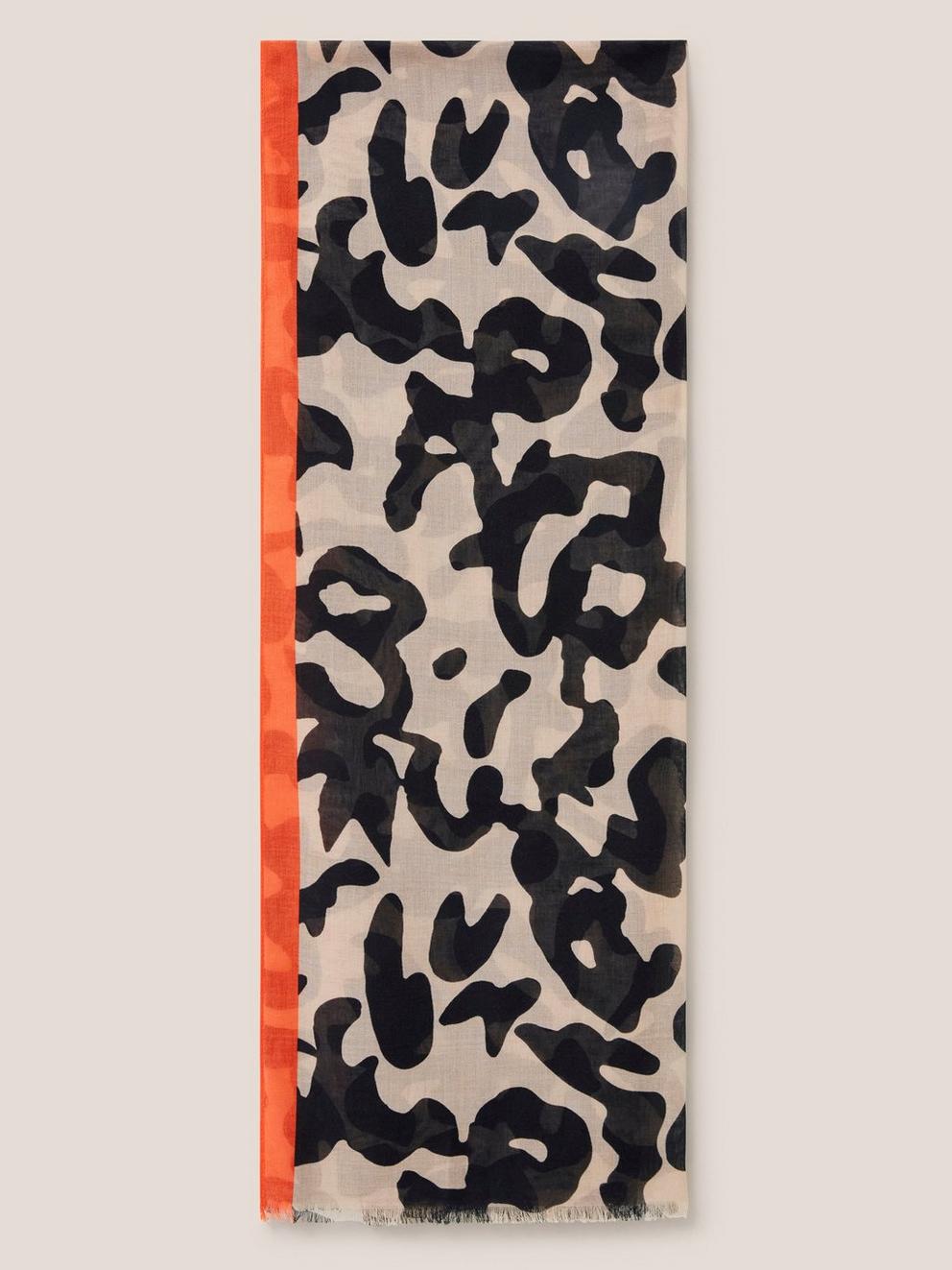 Abstract Oversized Scarf in NAT MLT - FLAT FRONT