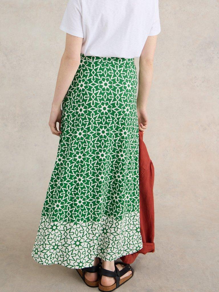 Jada Eco Vero Skirt in GREEN PRINT | White Stuff