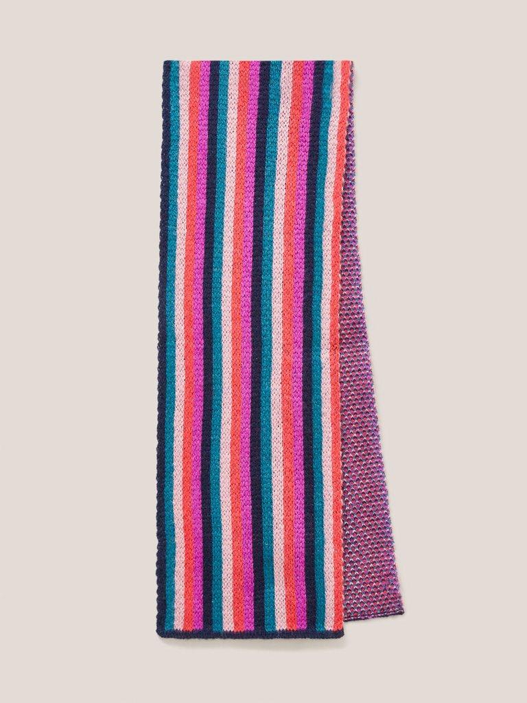 Multi Stripe Scarf in PINK MLT - FLAT FRONT