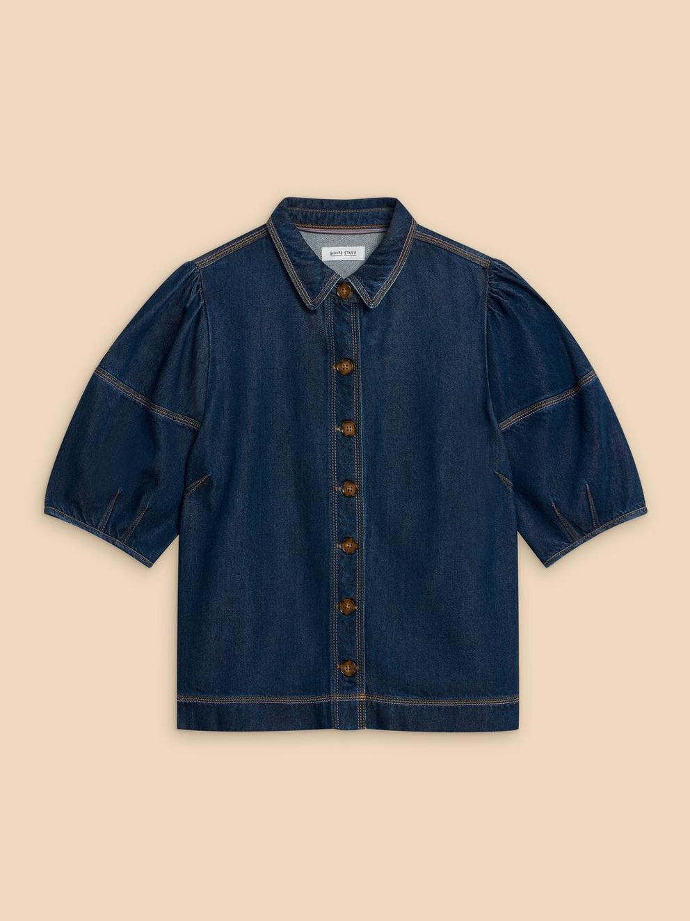 Kerry Denim Shirt in DK DENIM - FLAT FRONT