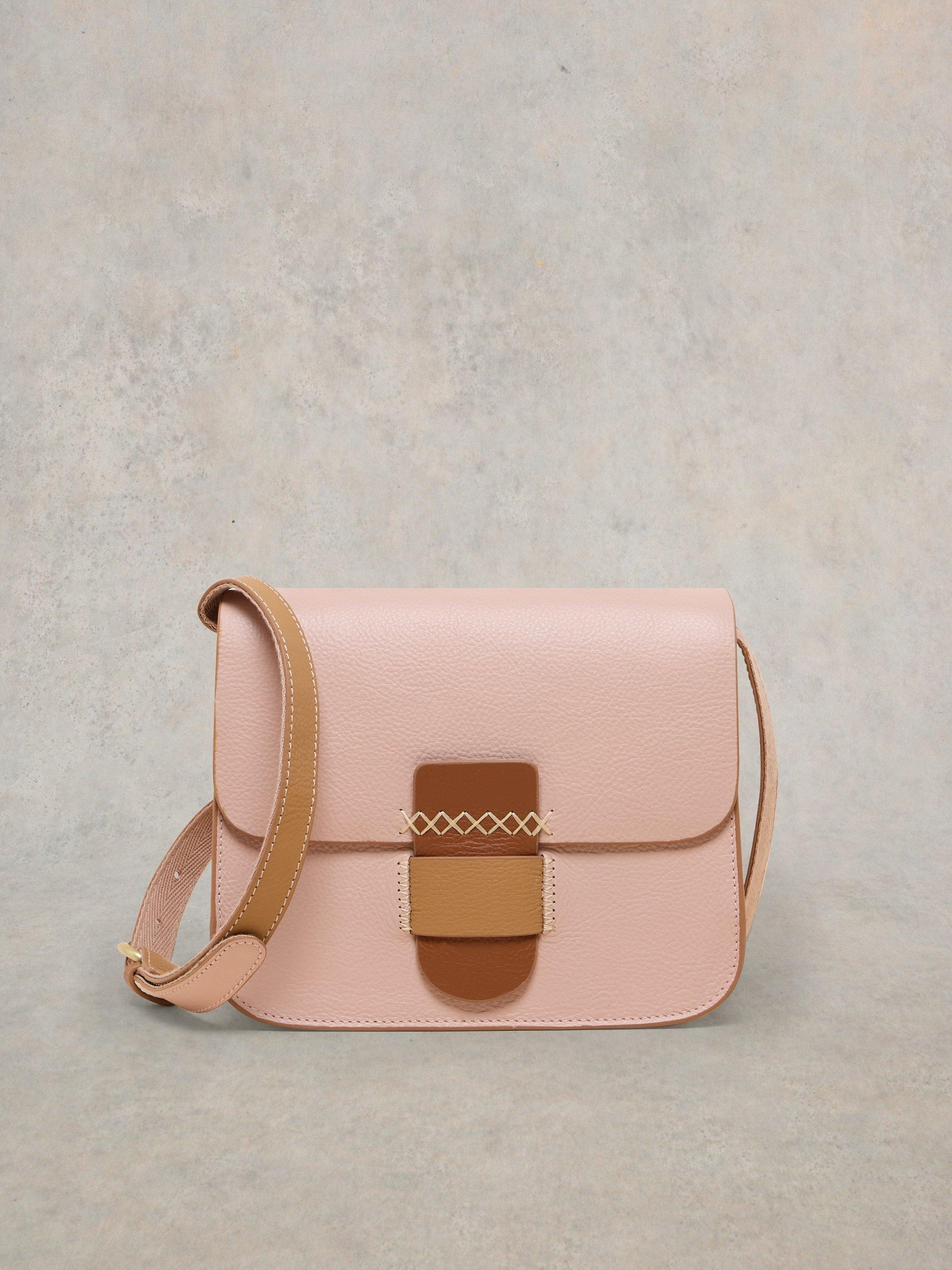 Evie Leather Satchel in LGT PINK - LIFESTYLE