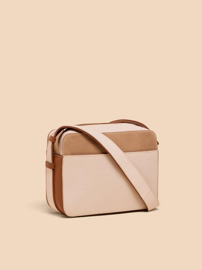 Leather Lola Camera Bag in NAT MLT - FLAT BACK