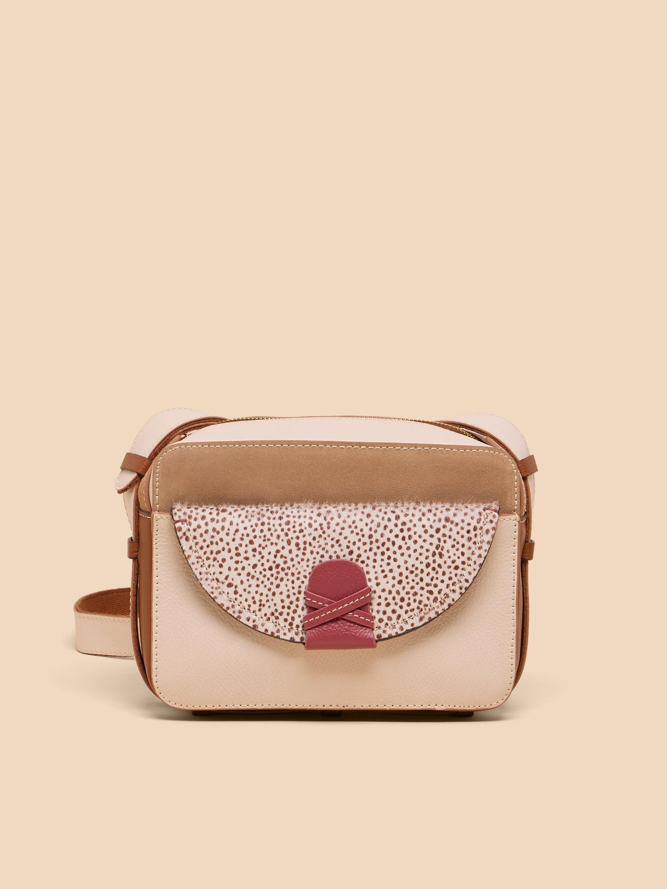 Leather Lola Camera Bag in NAT MLT - LIFESTYLE