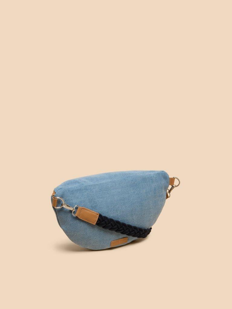 Sebby Canvas Sling Bag in CHAMB BLUE - FLAT BACK