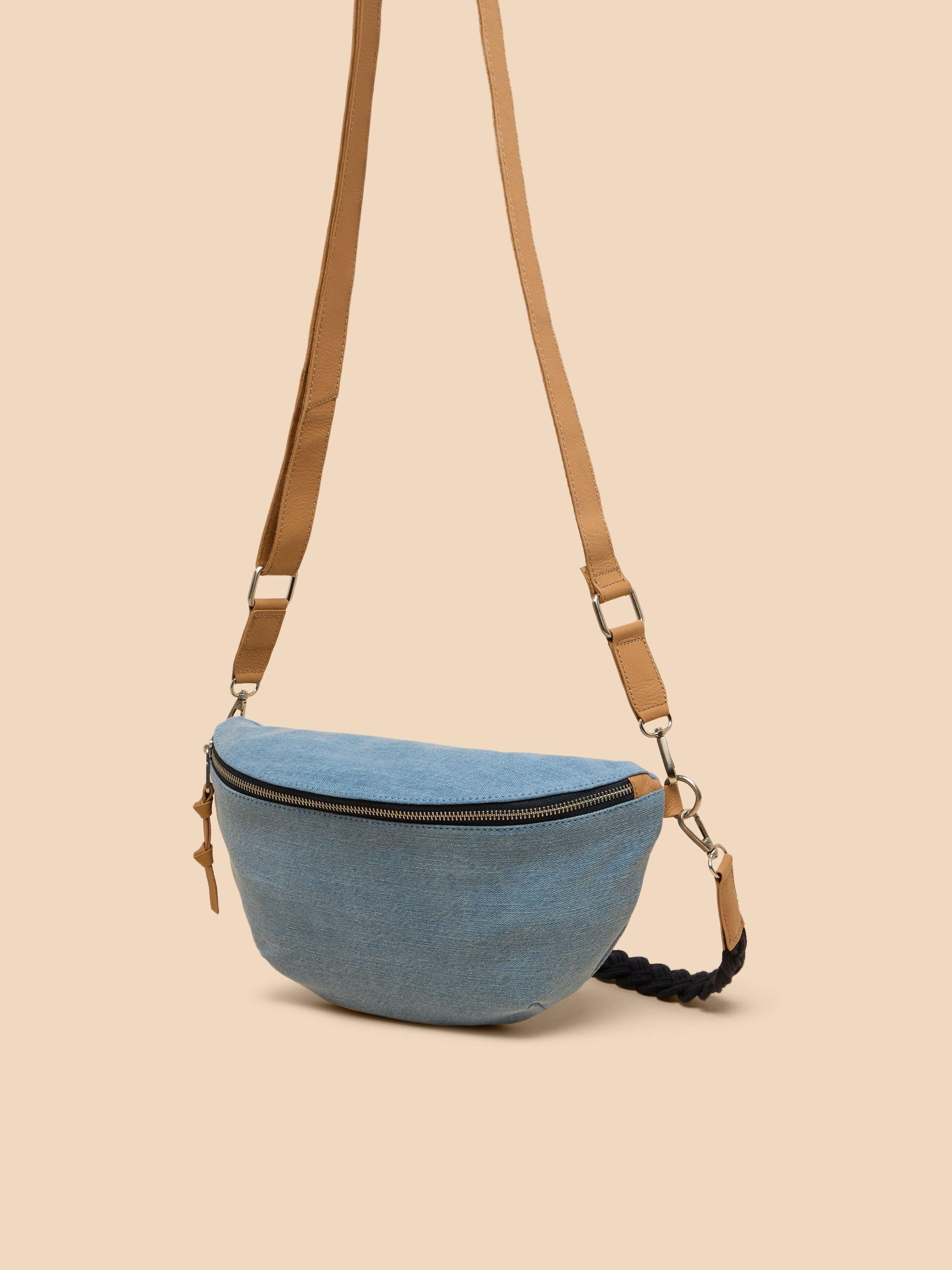 Sebby Canvas Sling Bag in CHAMB BLUE - FLAT FRONT