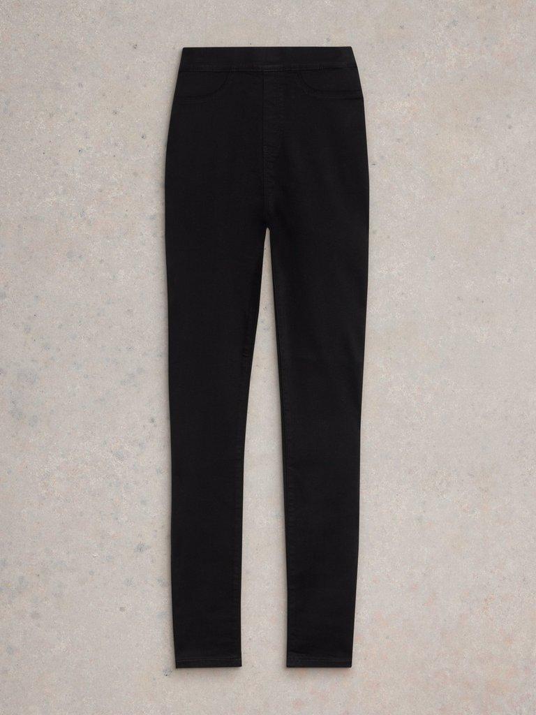 Janey Jegging in BLK DENIM - FLAT FRONT