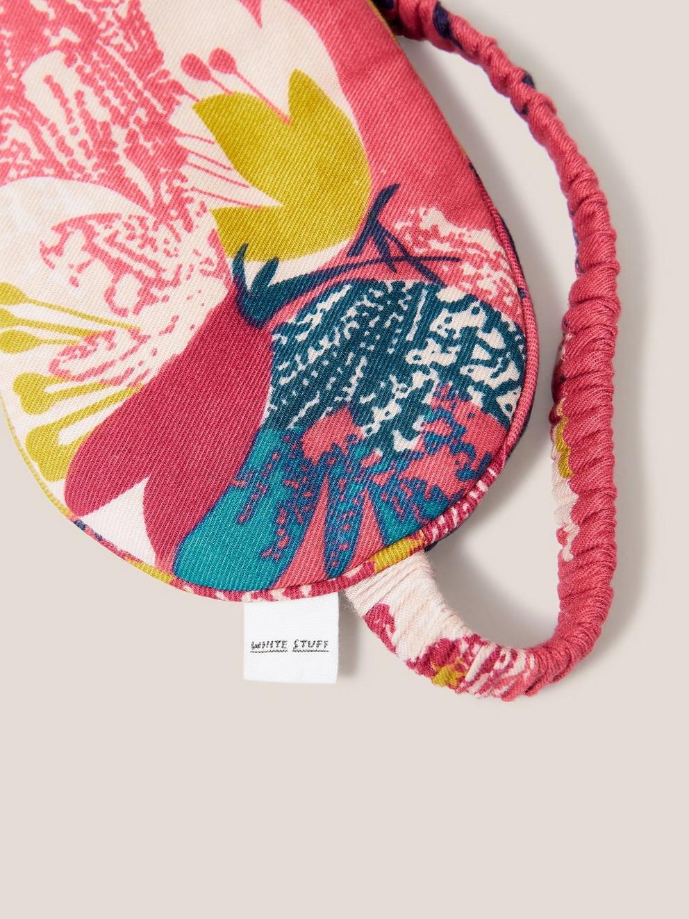 Printed Reversible Eye Mask in PINK MLT - FLAT DETAIL