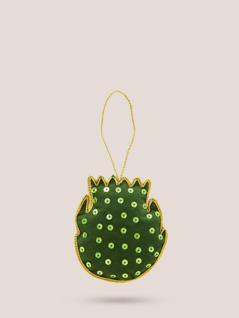 Sprout Sparkle Hanging Dec in GREEN MLT - FLAT BACK