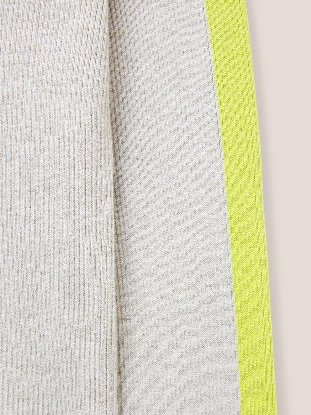 POP RIB HIGH NECK JUMPER in NAT MLT - FLAT DETAIL