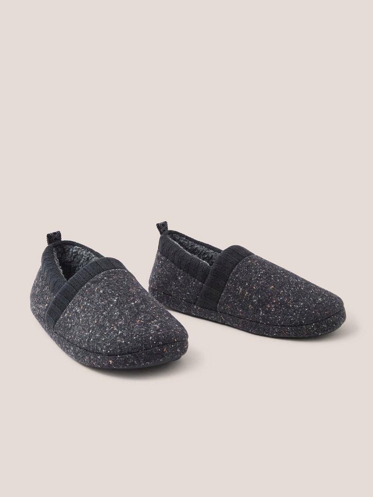 Neppy Closed Back Slipper in CHARC GREY - FLAT FRONT