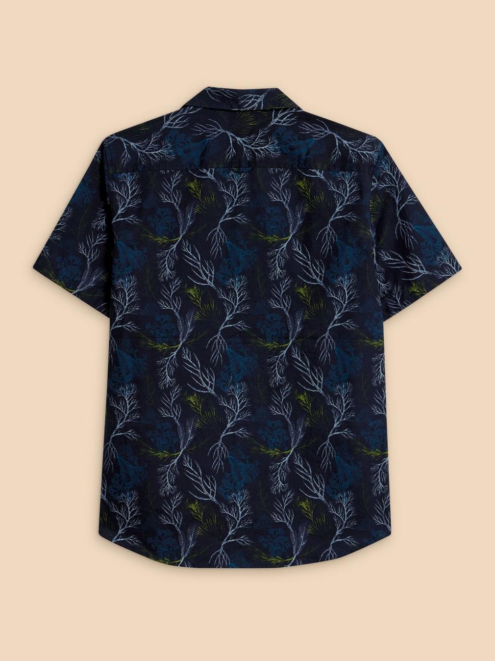 Crab Printed SS Shirt in NAVY PR - FLAT BACK