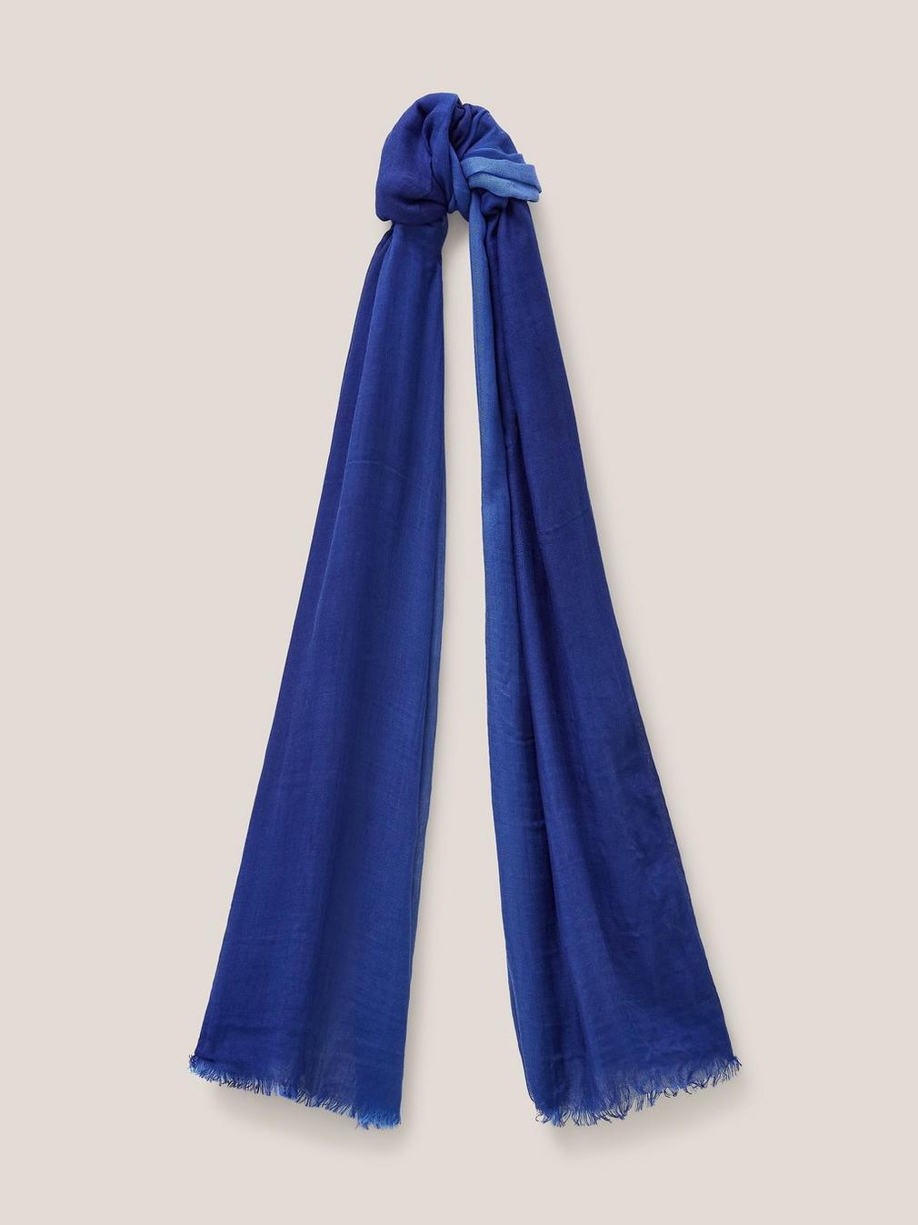 Penny Plain Oversized Scarf in DARK NAVY - FLAT FRONT