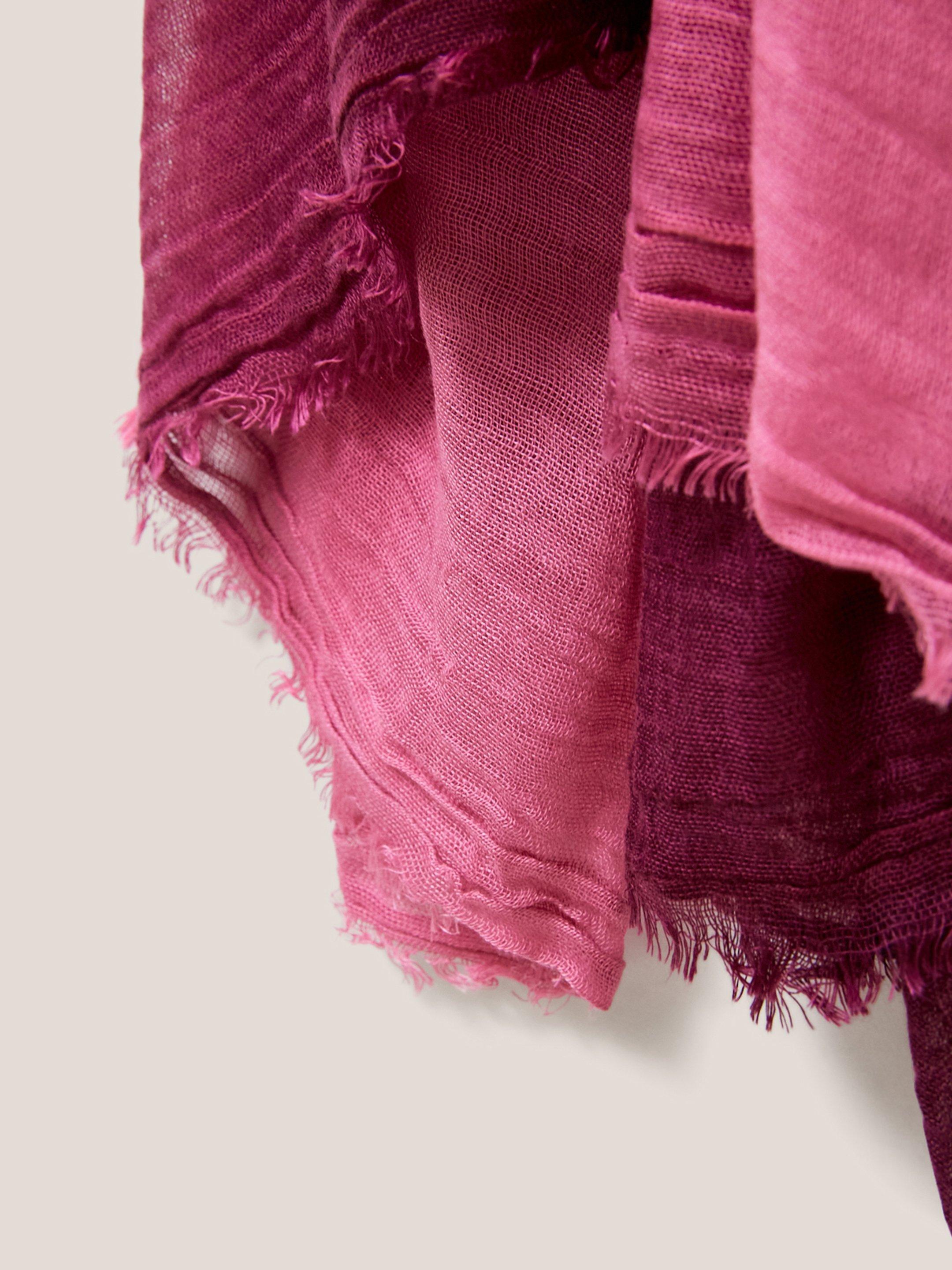 Penny Plain Oversized Scarf in MID PLUM - FLAT DETAIL
