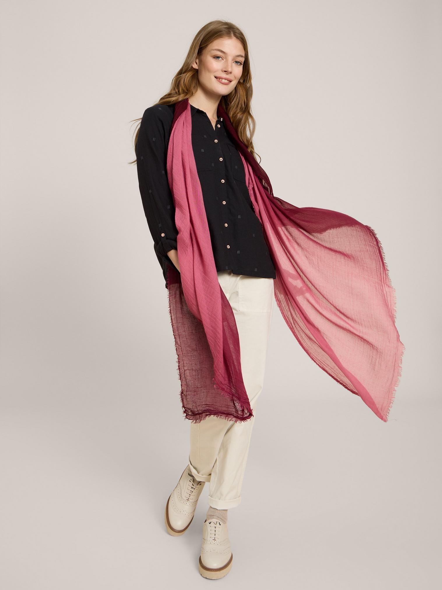 Penny Plain Oversized Scarf in MID PLUM - LIFESTYLE