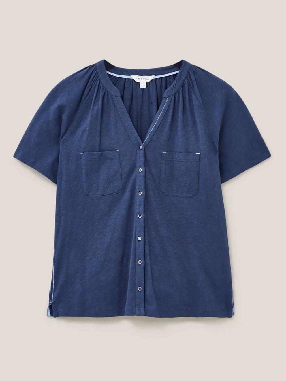 DAISY JERSEY SHIRT in FR NAVY - FLAT FRONT