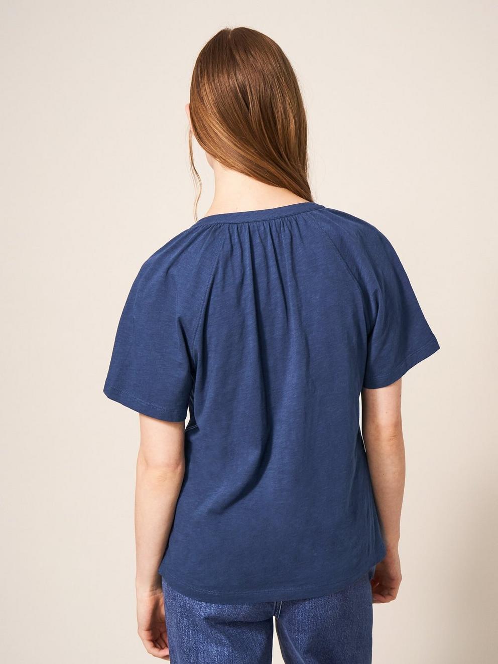 DAISY JERSEY SHIRT in FR NAVY - MODEL BACK