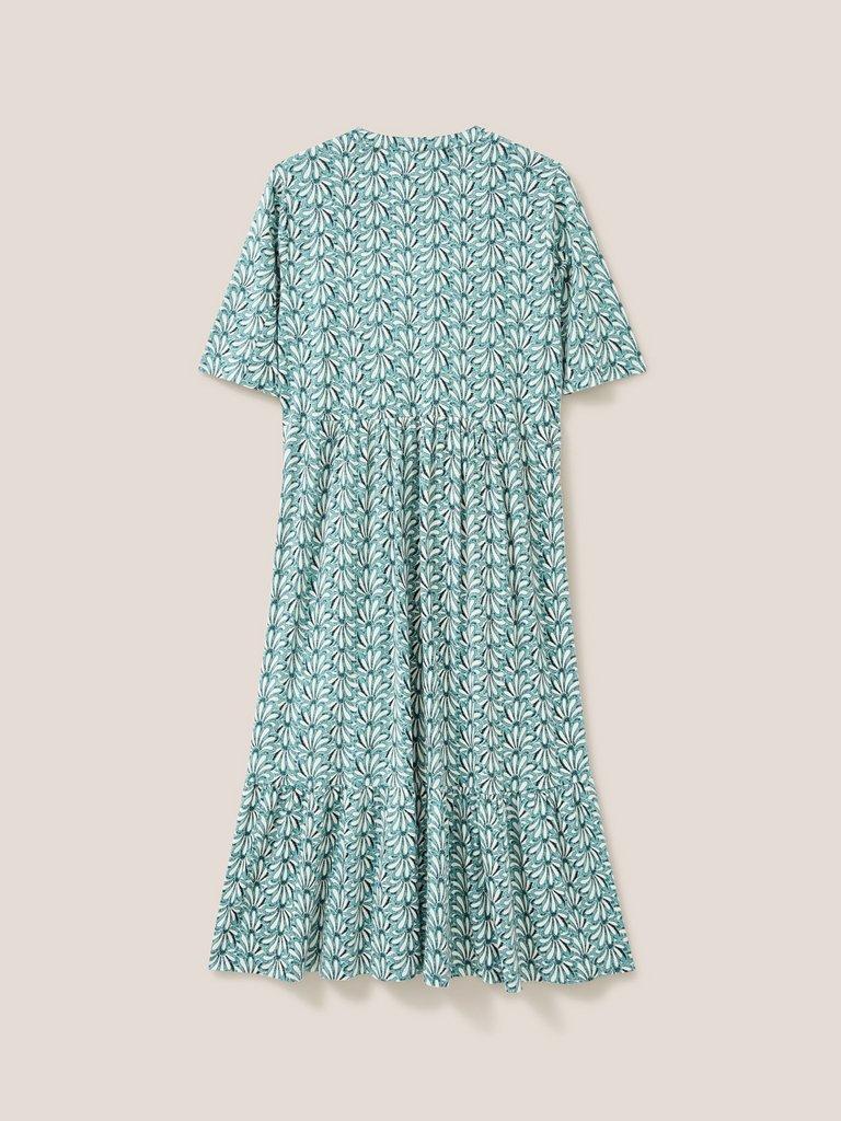 Naya Midi Jersey Dress in TEAL PRINT | White Stuff