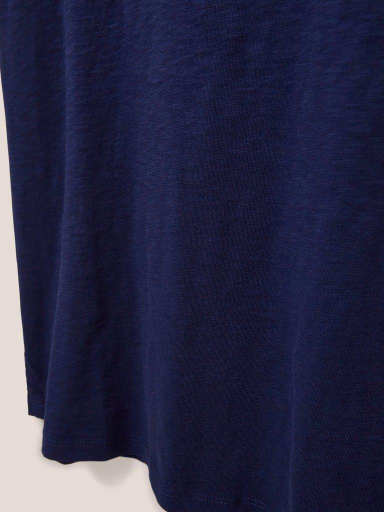 CASSIE SHORT SLEEVE TEE in DARK NAVY - FLAT DETAIL