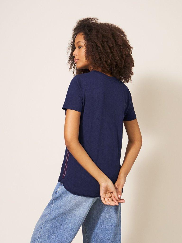 CASSIE SHORT SLEEVE TEE in DARK NAVY | White Stuff